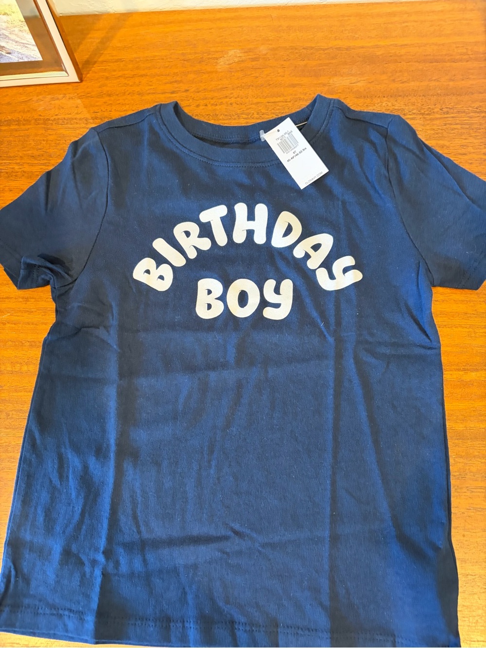 Old Navy Navy Blue "Birthday Boy" 6T Tee